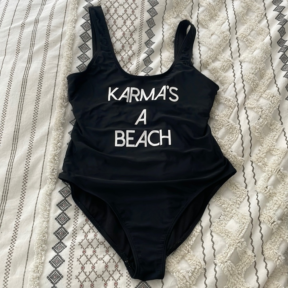 Karma’s a Beach One Piece Swimsuit Juniors size L/G 11-13